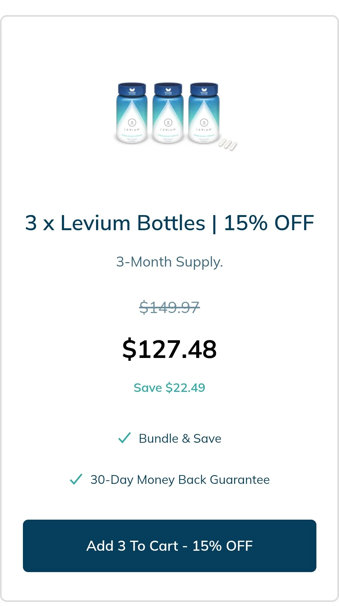 Levium® 3 bottles pricing
